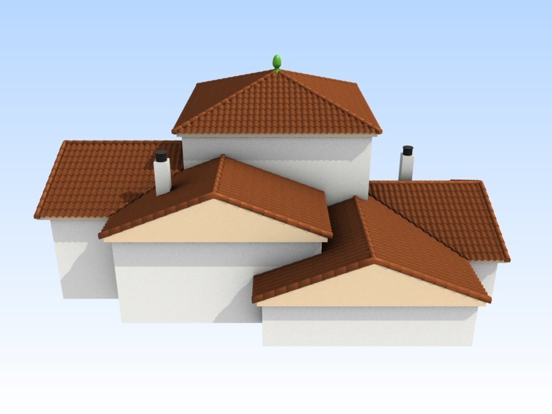 Modular arabic andalusian roofs 3D model_2
