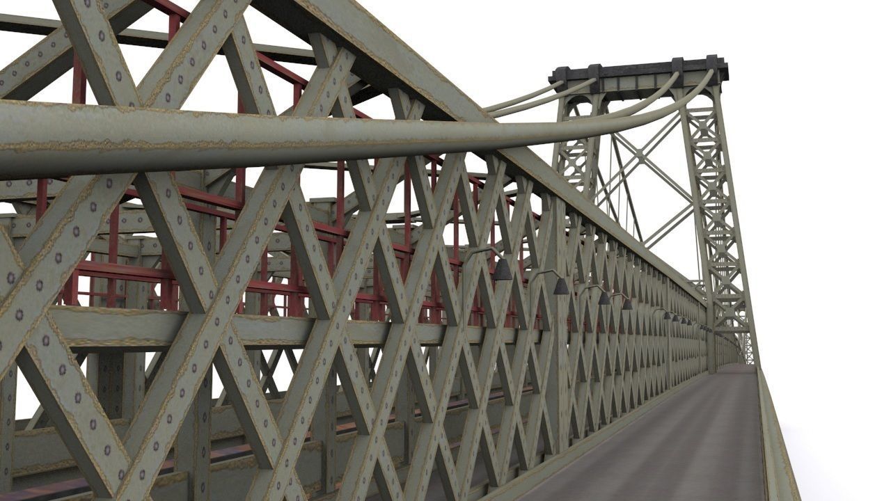 Williamsburg Bridge Low-poly 3D model_2