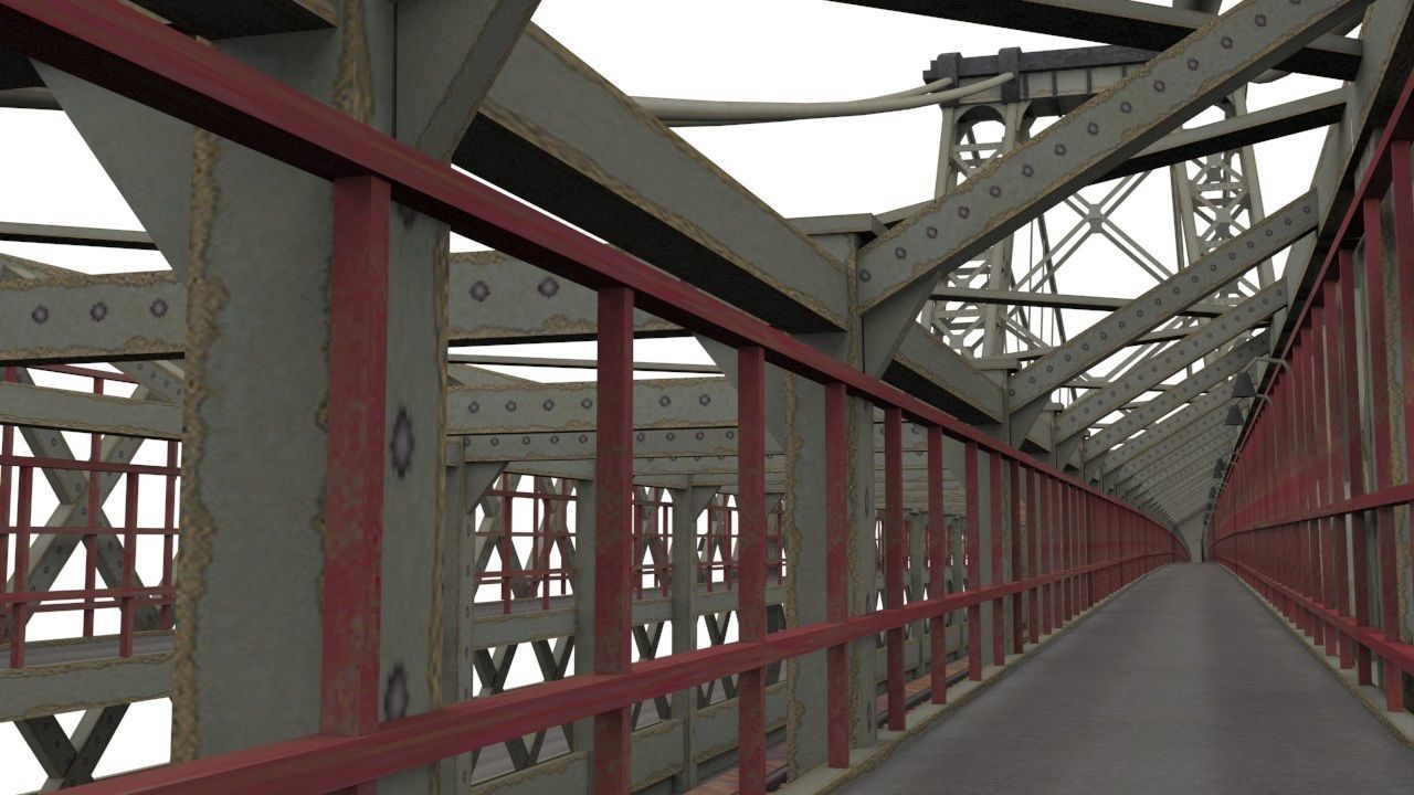 Williamsburg Bridge Low-poly 3D model_3