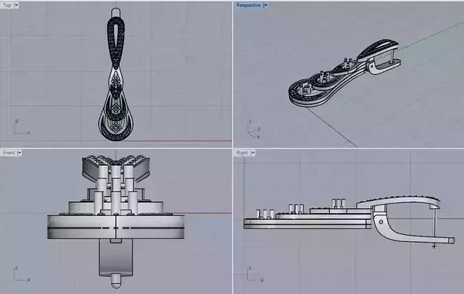 Earring Falling Moon