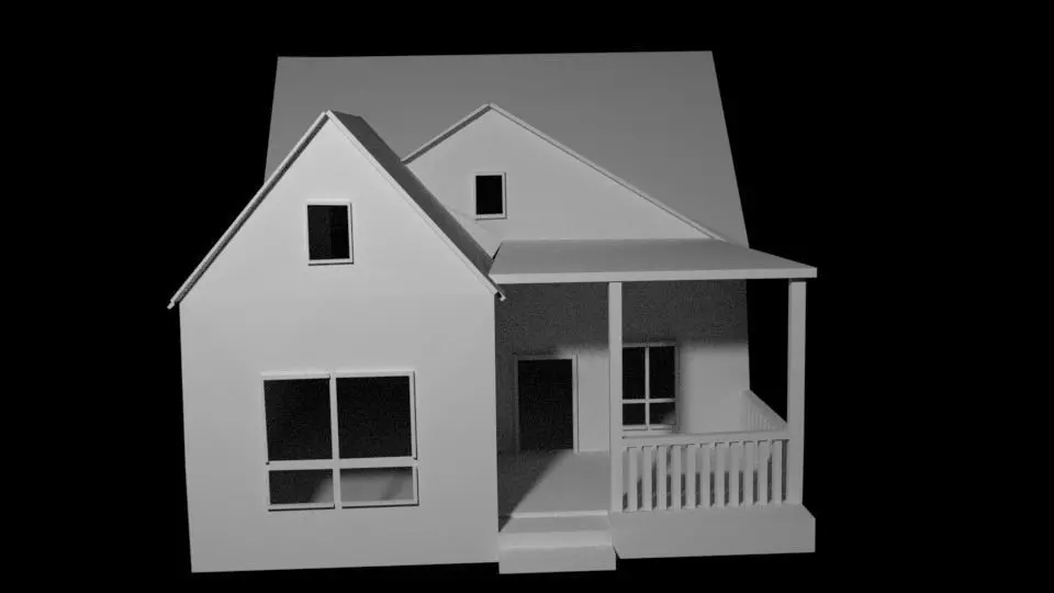 house 90s style 3D model_0