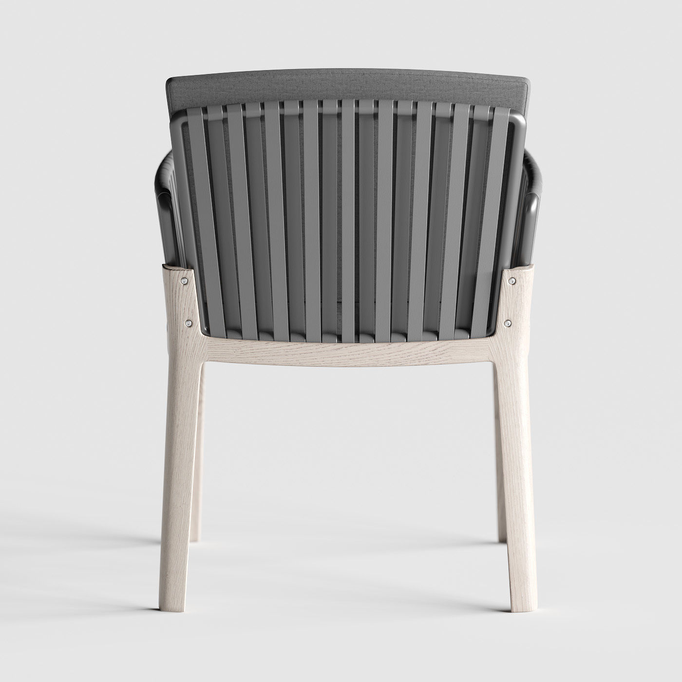 Miami chair welded table and table setting 3D model_9