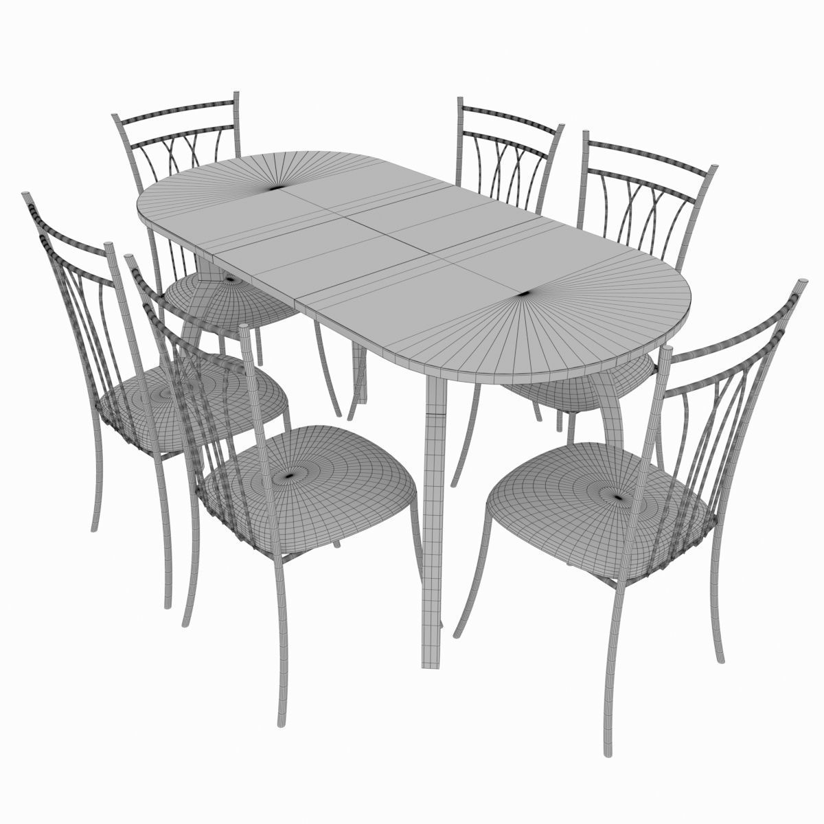 Dining set consisting of a table Milan Venge and chairs Premier 3D model_5