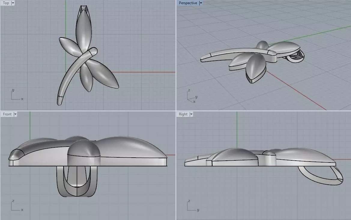 Pendant Butterfly 3D print model_0