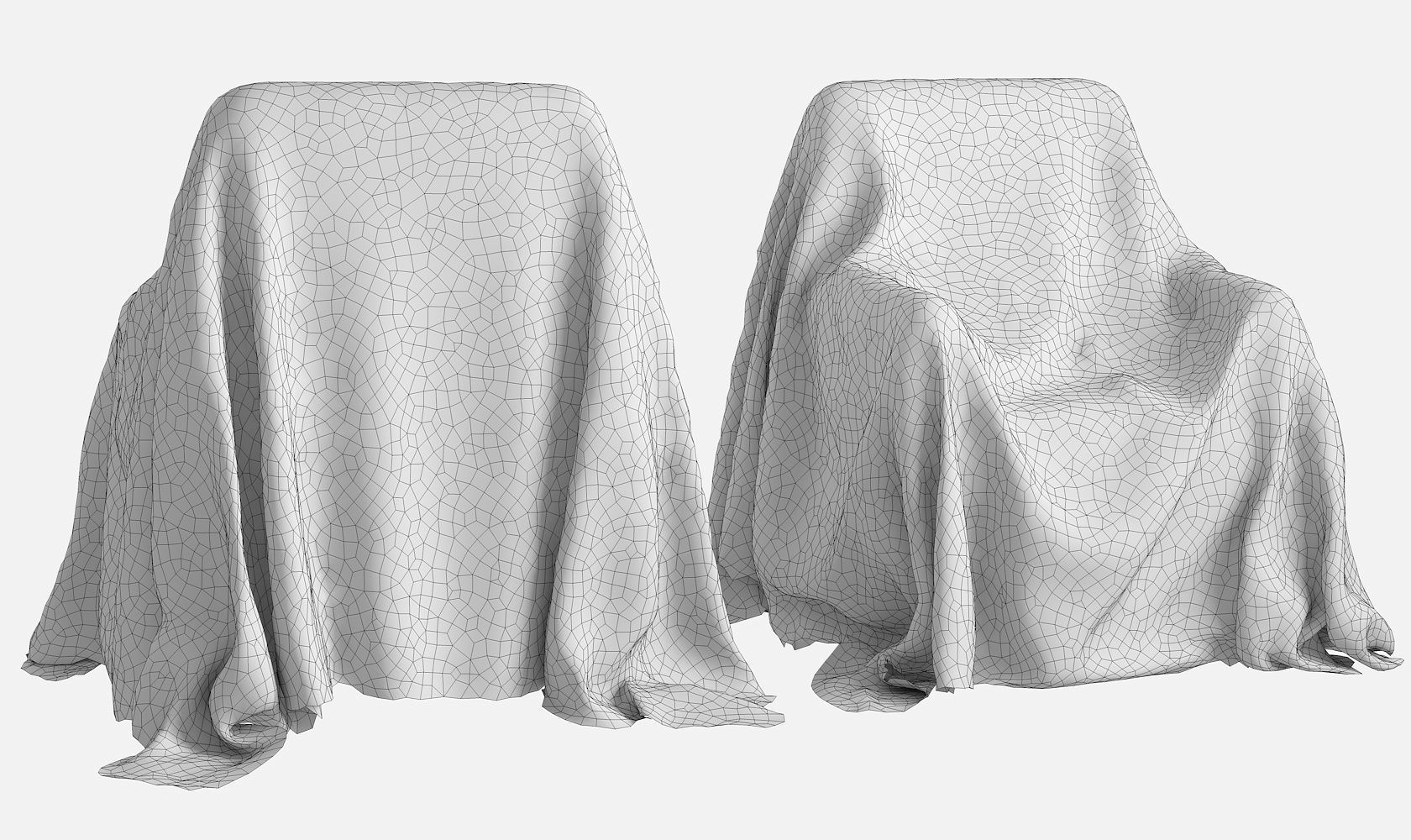 Fabric Cover V2 Low-poly 3D model_10