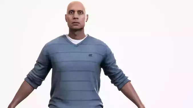 Human Man Scan - 269M Low-poly 3D model