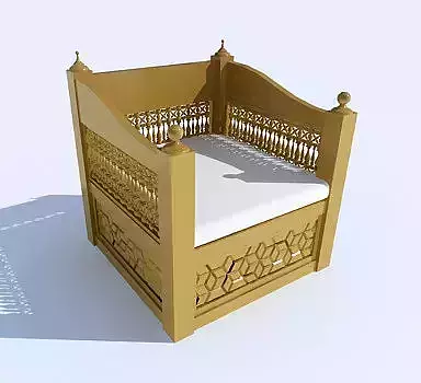 Arabic Sofa Low-poly 3D model