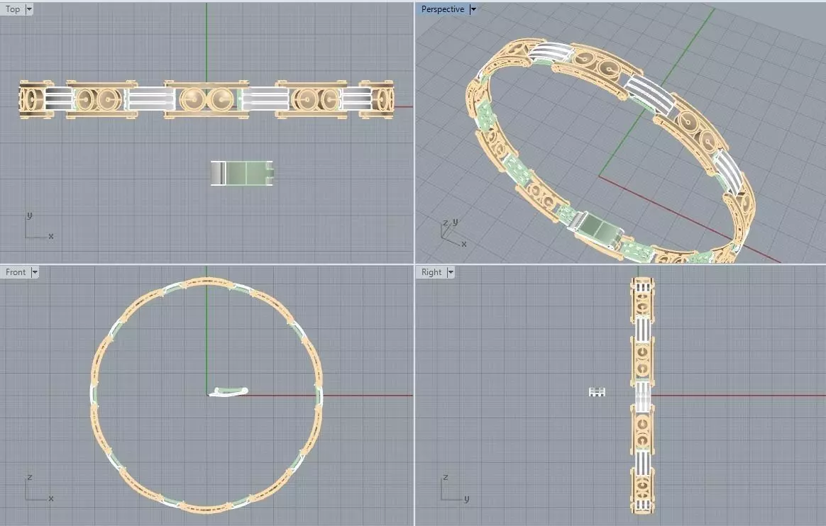 Bracelet Hinge  3D print model_0