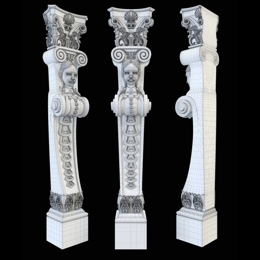Baluster CNC 3D print model_16