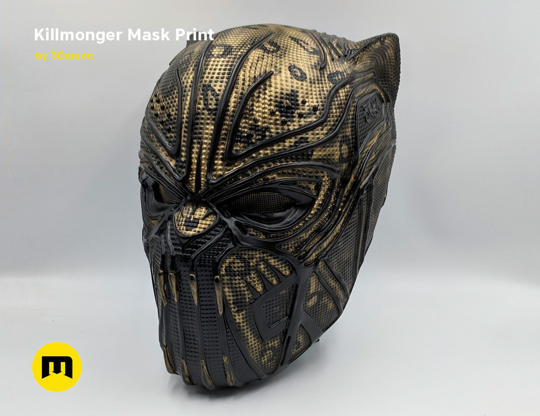 Killmonger Golden Jaguar full mask 3D print model_3