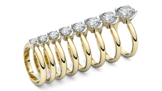Set from Eight Solitaire Ring 3D print model