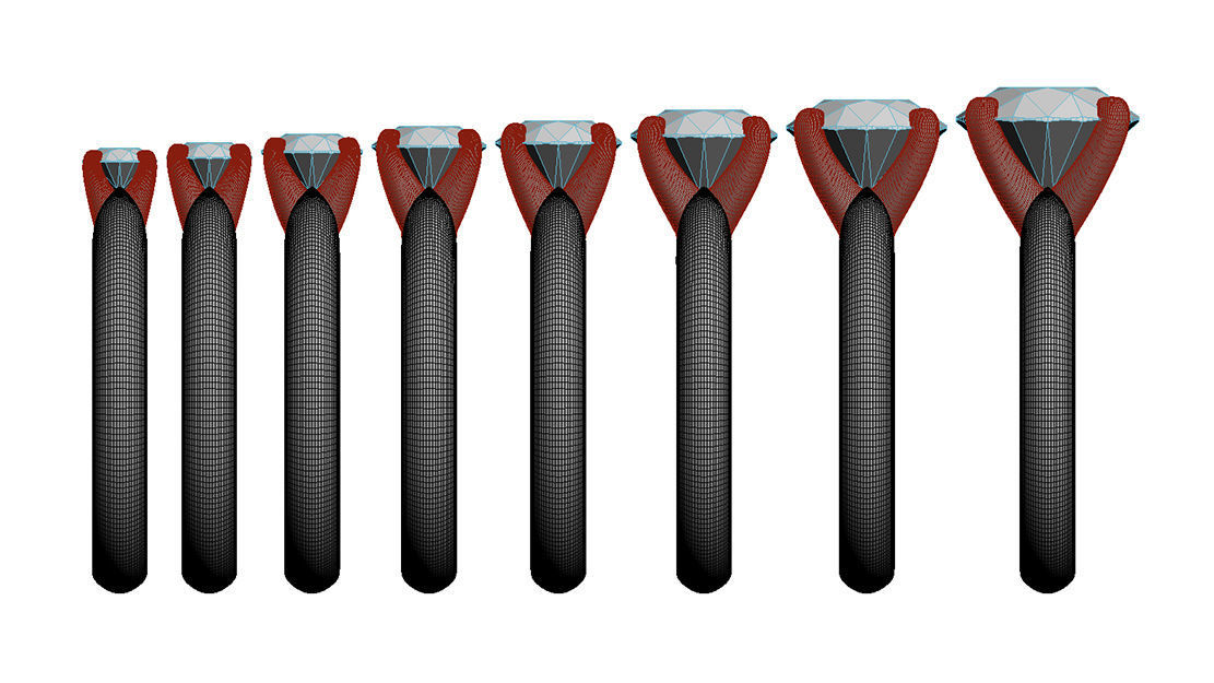 Set from Eight Solitaire Ring 3D print model_8