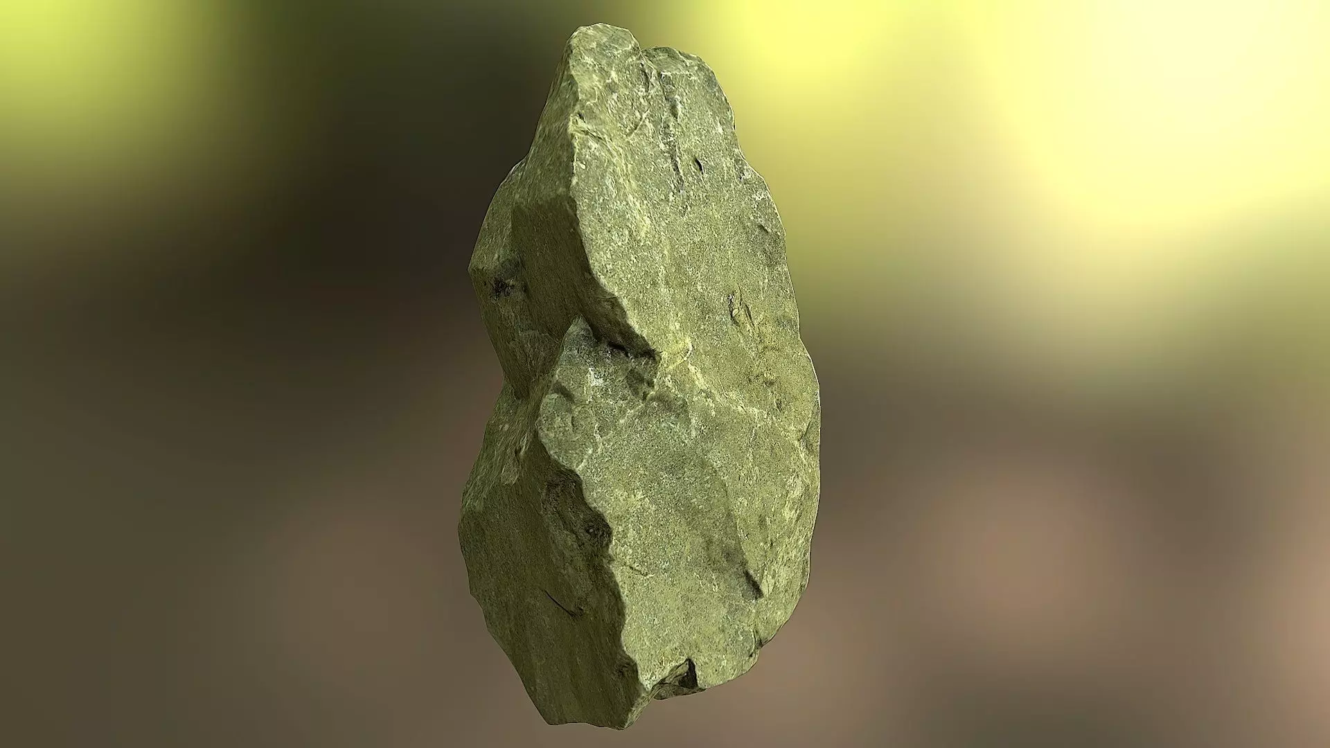 Rock low poly 3D model piece of Low-poly 3D model_0