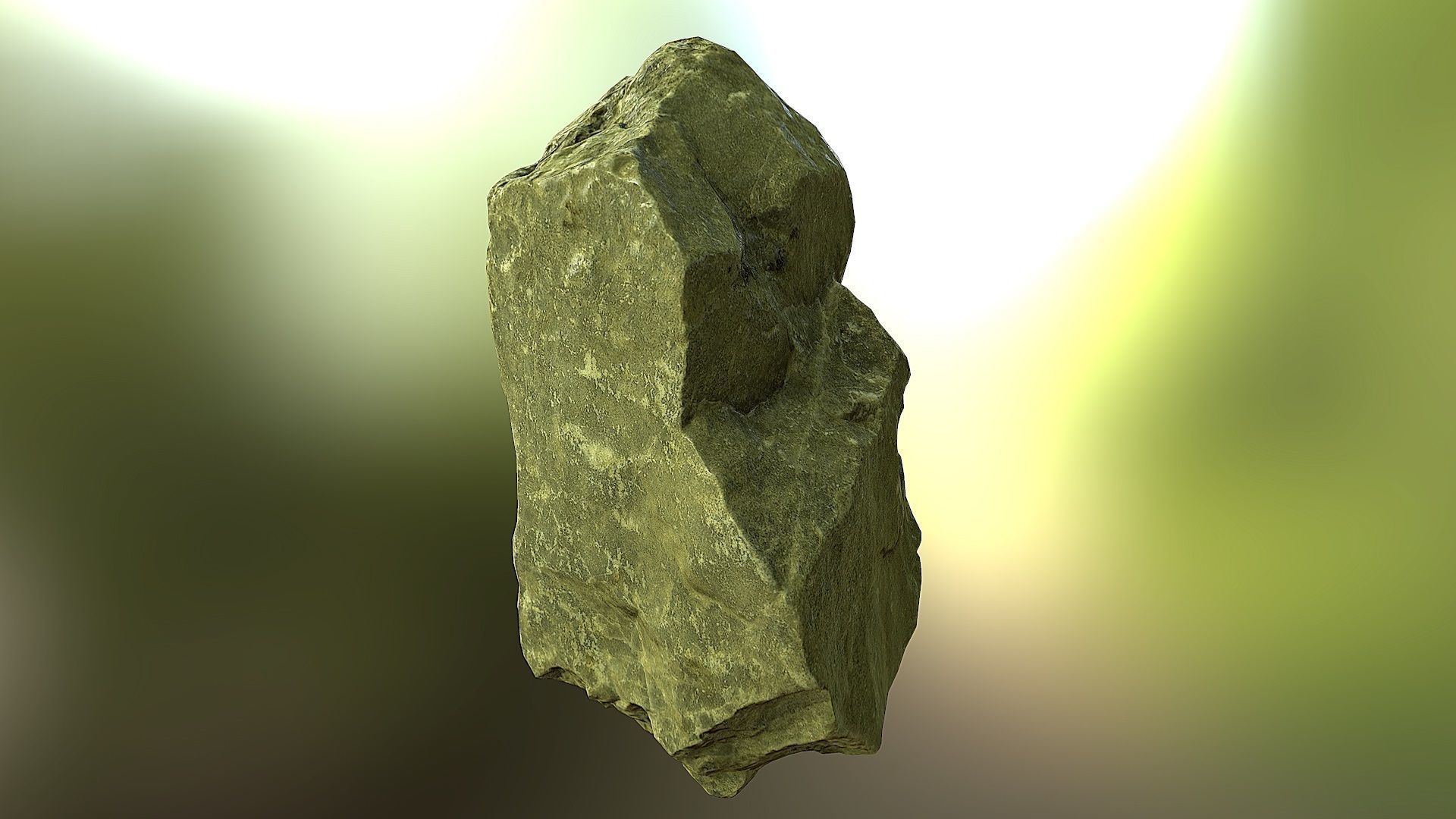 Rock low poly 3D model piece of Low-poly 3D model_1