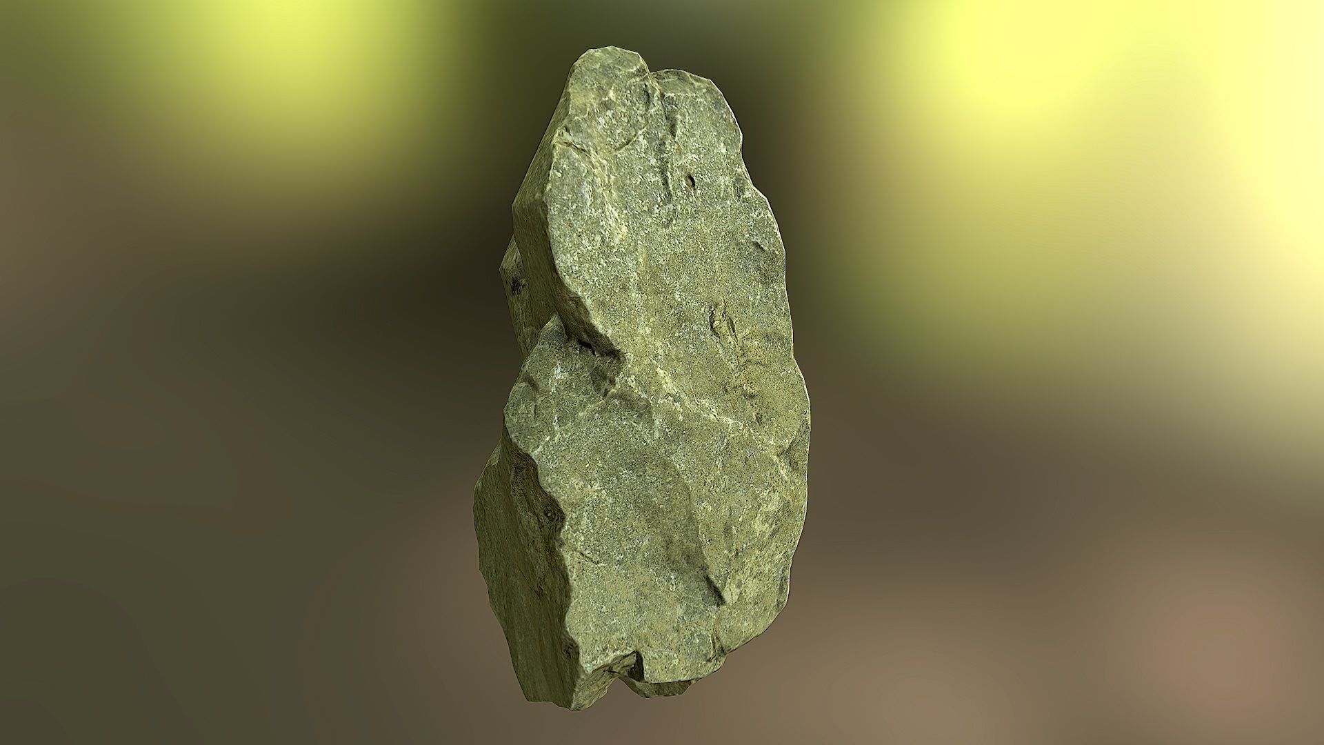 Rock low poly 3D model piece of Low-poly 3D model_3