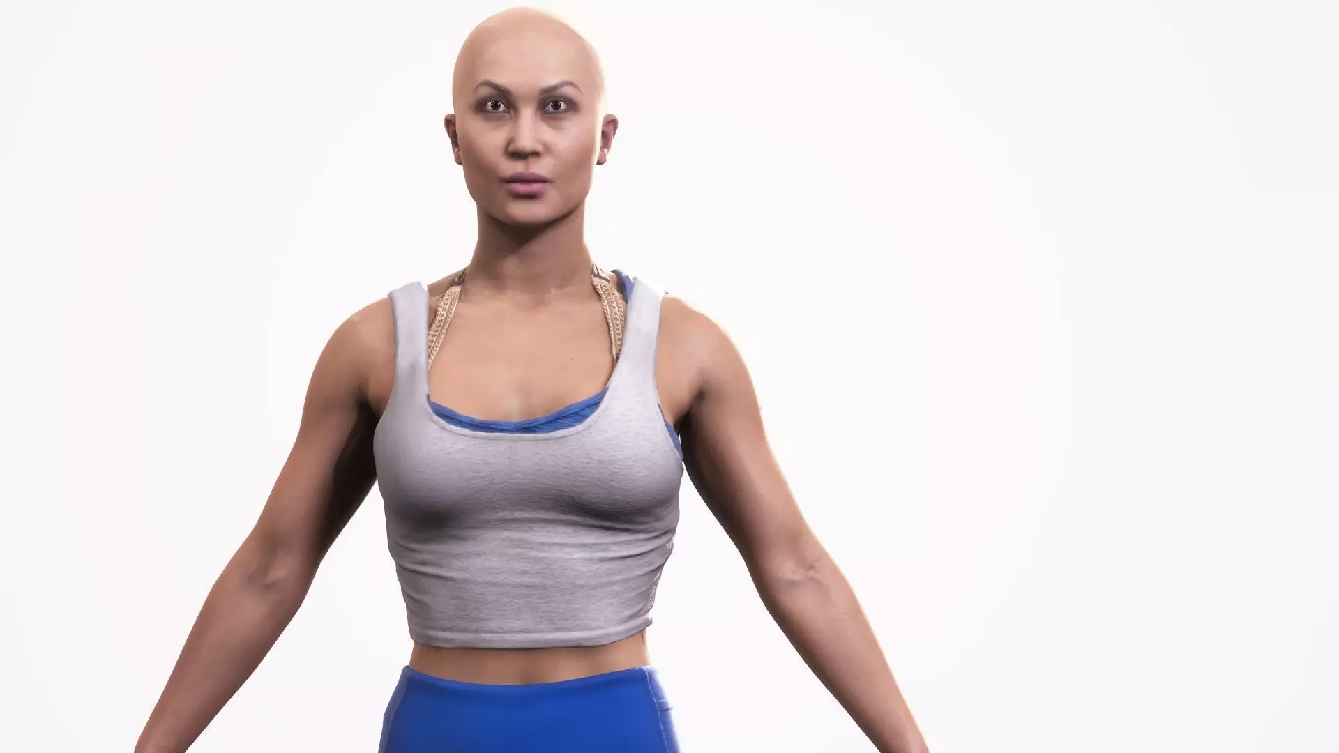 Human Woman Scan - 271F Low-poly 3D model