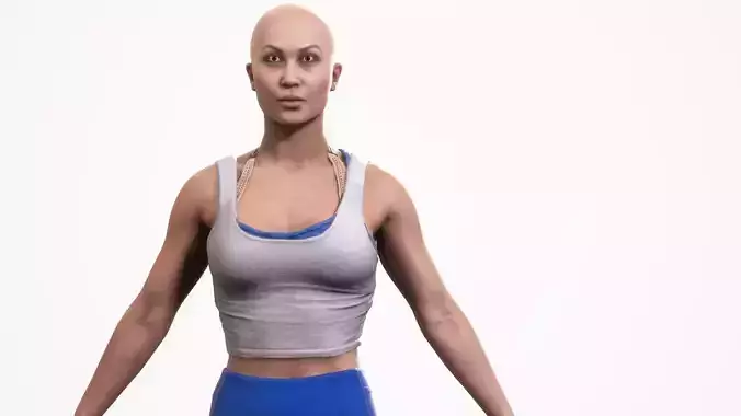 Human Woman Scan - 271F Low-poly 3D model