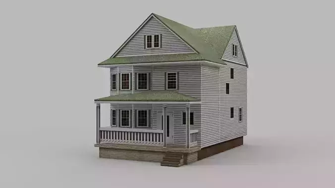 Modern House Low-poly 3D model