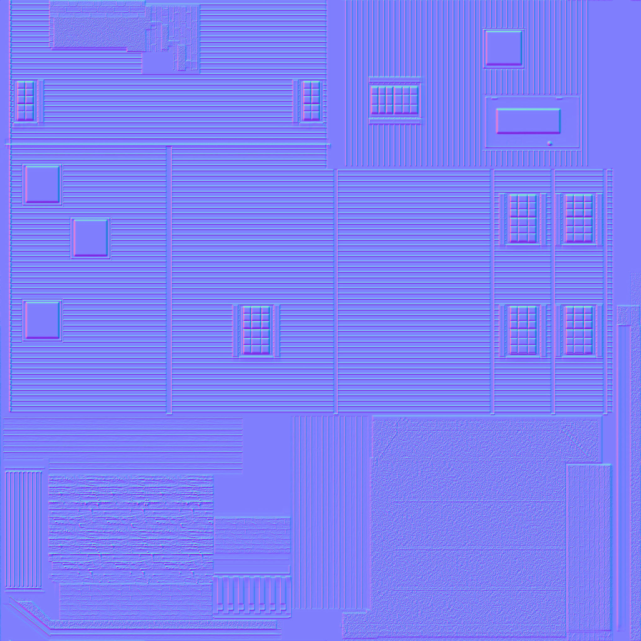 Modern House Low-poly 3D model_11