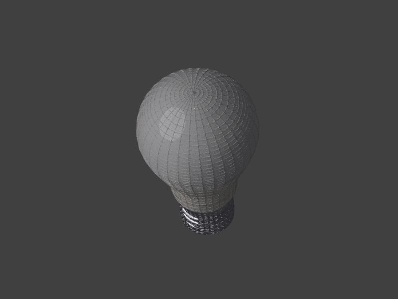 LED Lightbulb 3D model_3