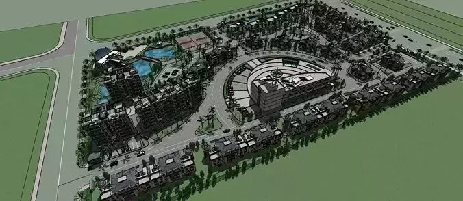 villas home master plan  3D model