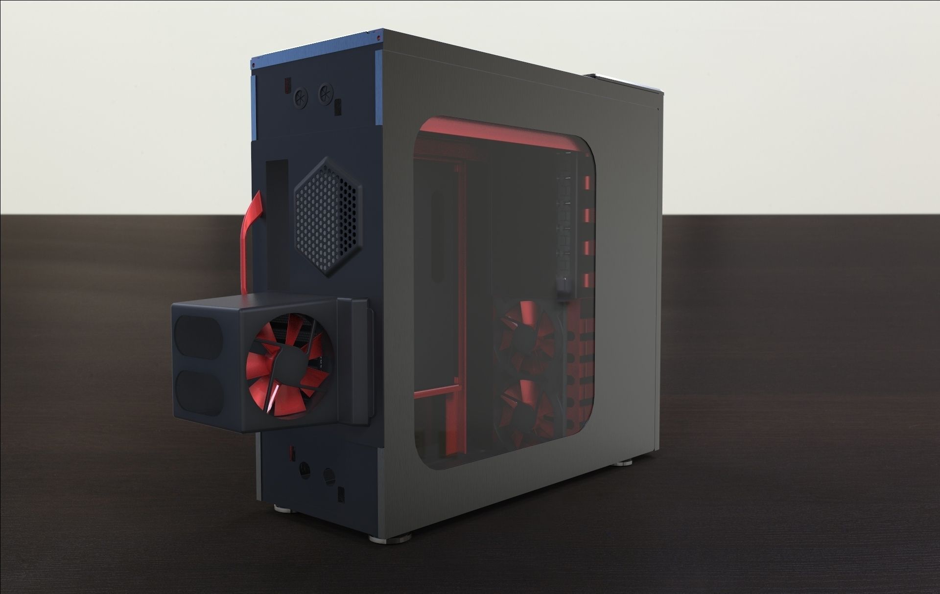 Full Tower Cooler Master ATCS 840 case 3D Model .stl .sldprt .sldasm