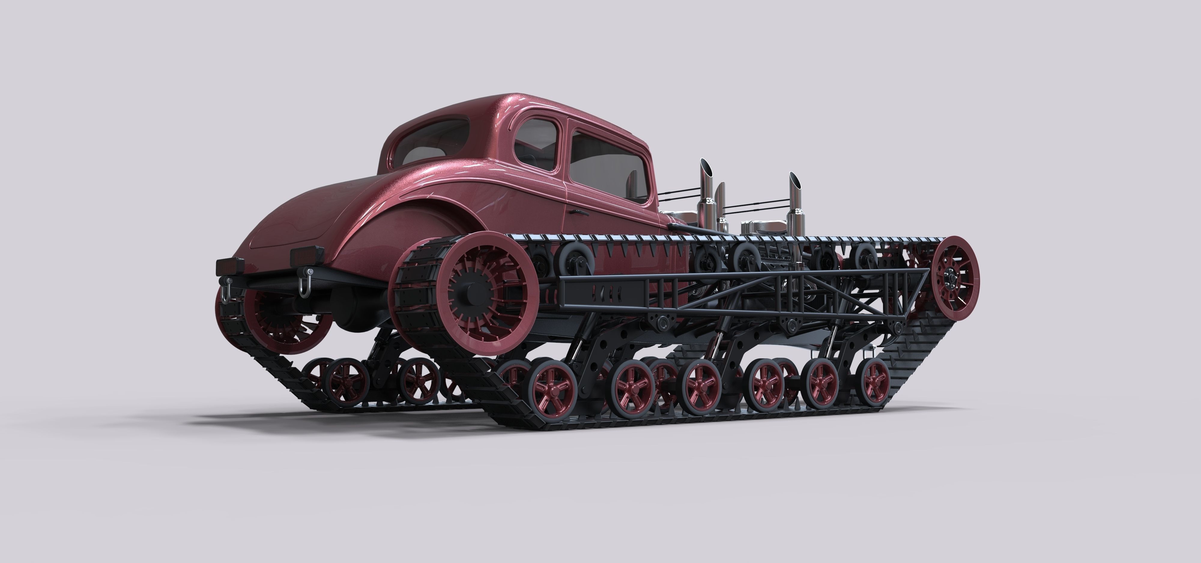 Tracked Hot rod 3D model_11