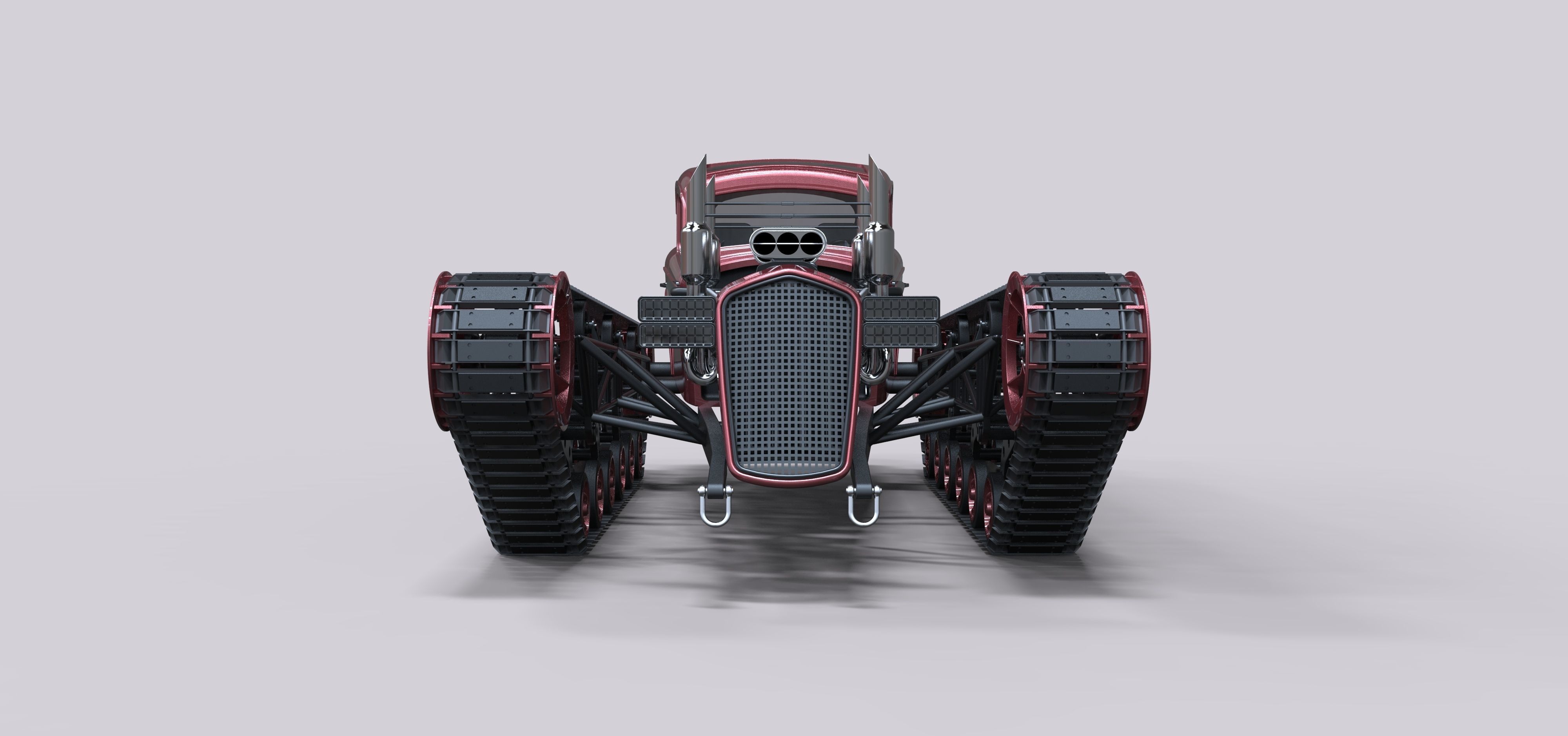 Tracked Hot rod 3D model_6
