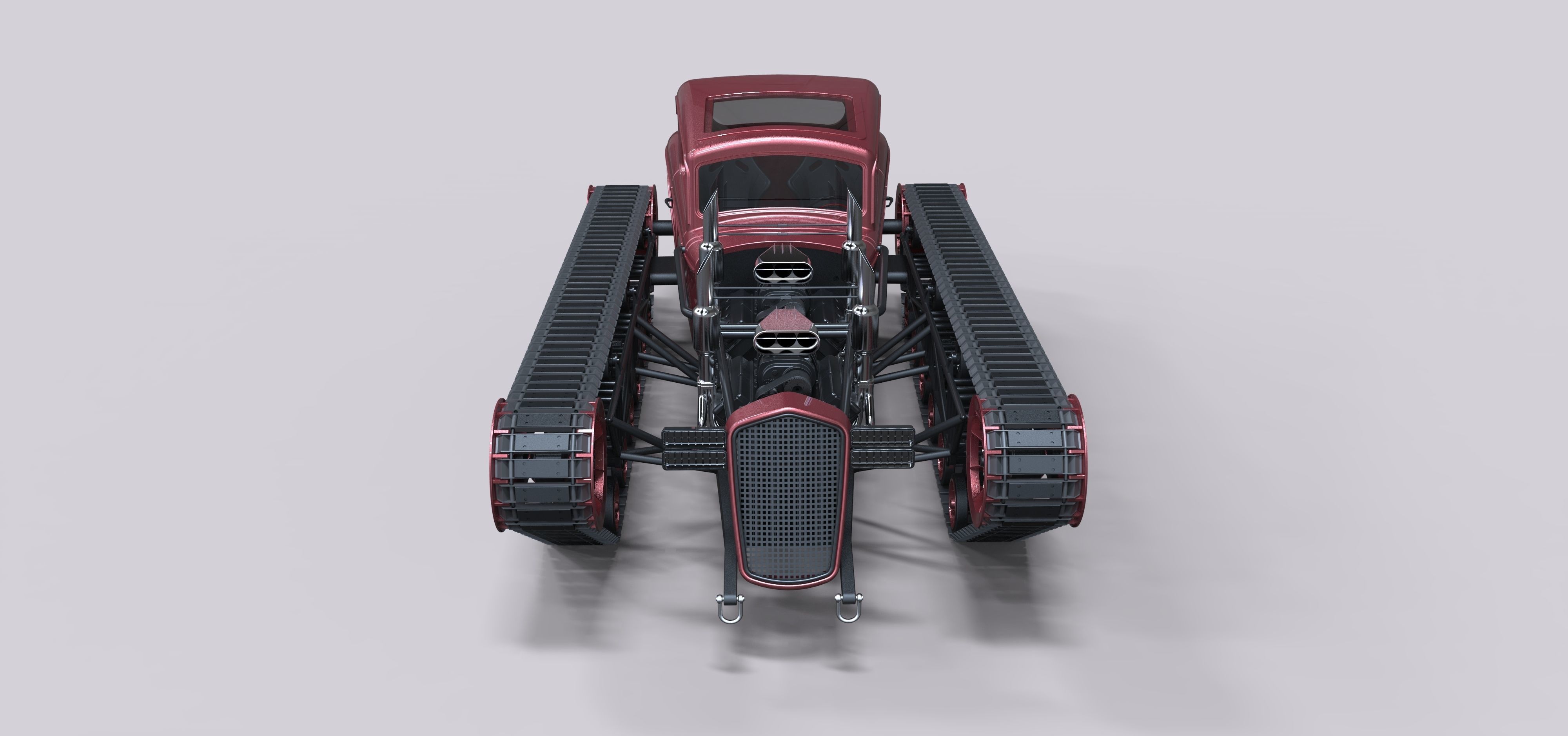Tracked Hot rod 3D model_5