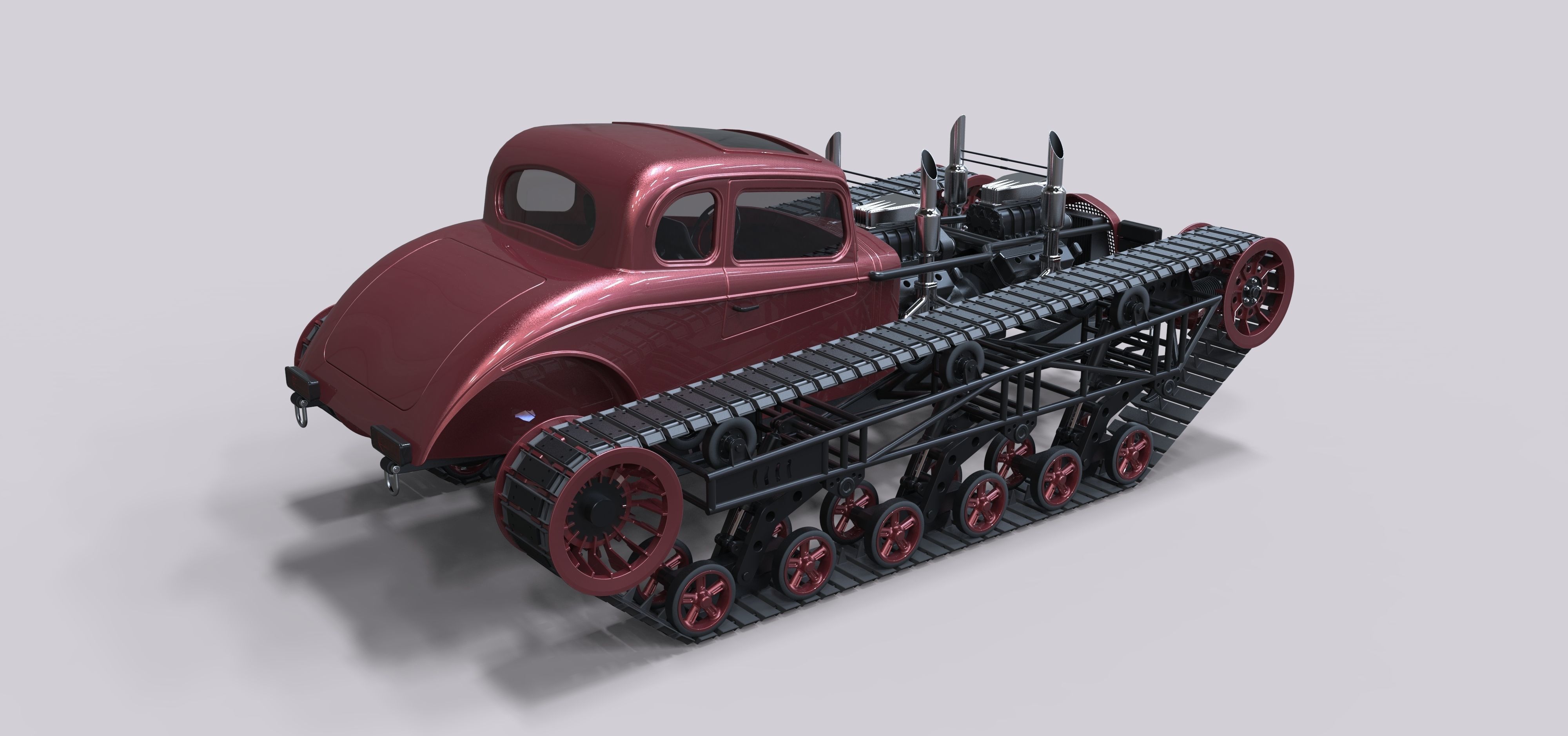 Tracked Hot rod 3D model_10