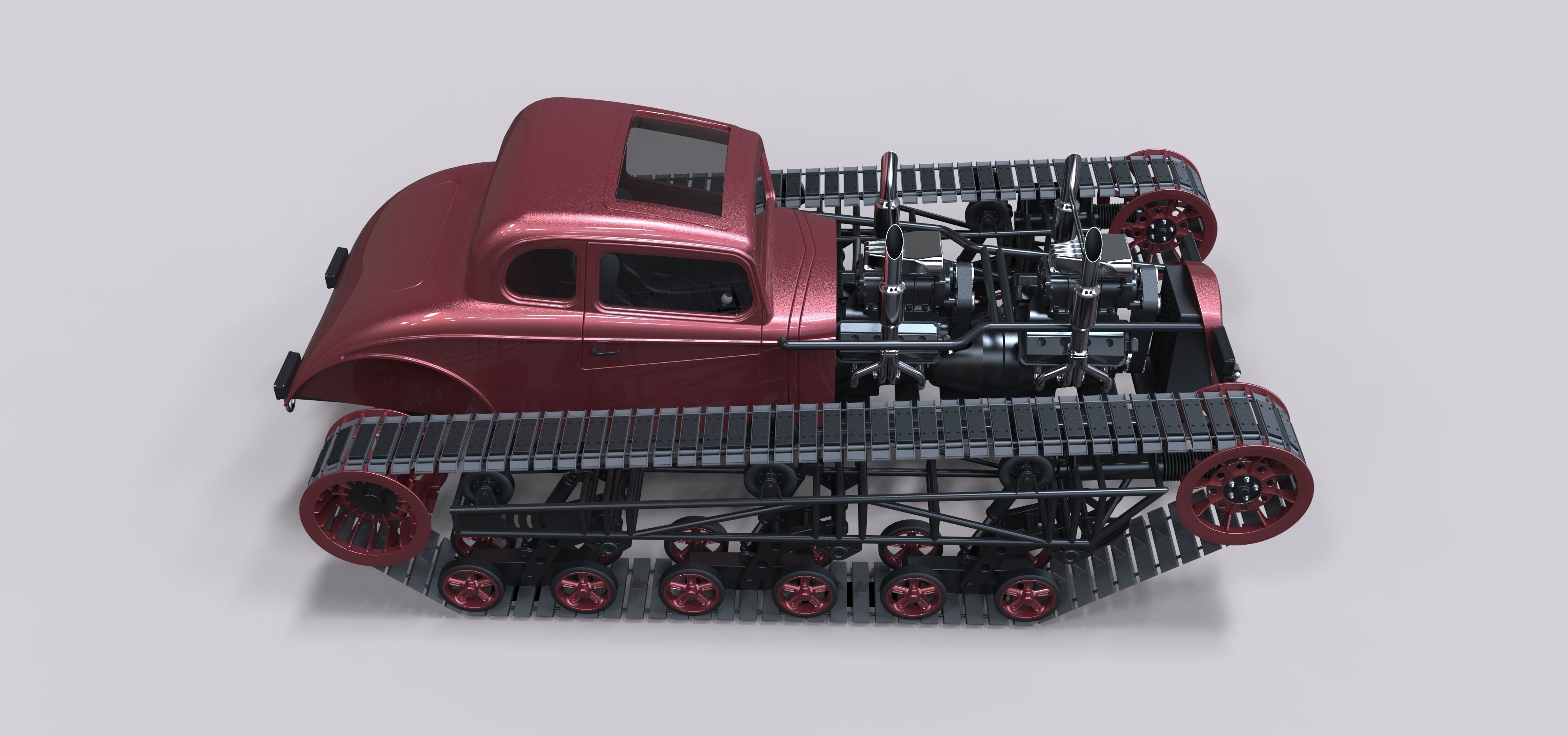 Tracked Hot rod 3D model_8