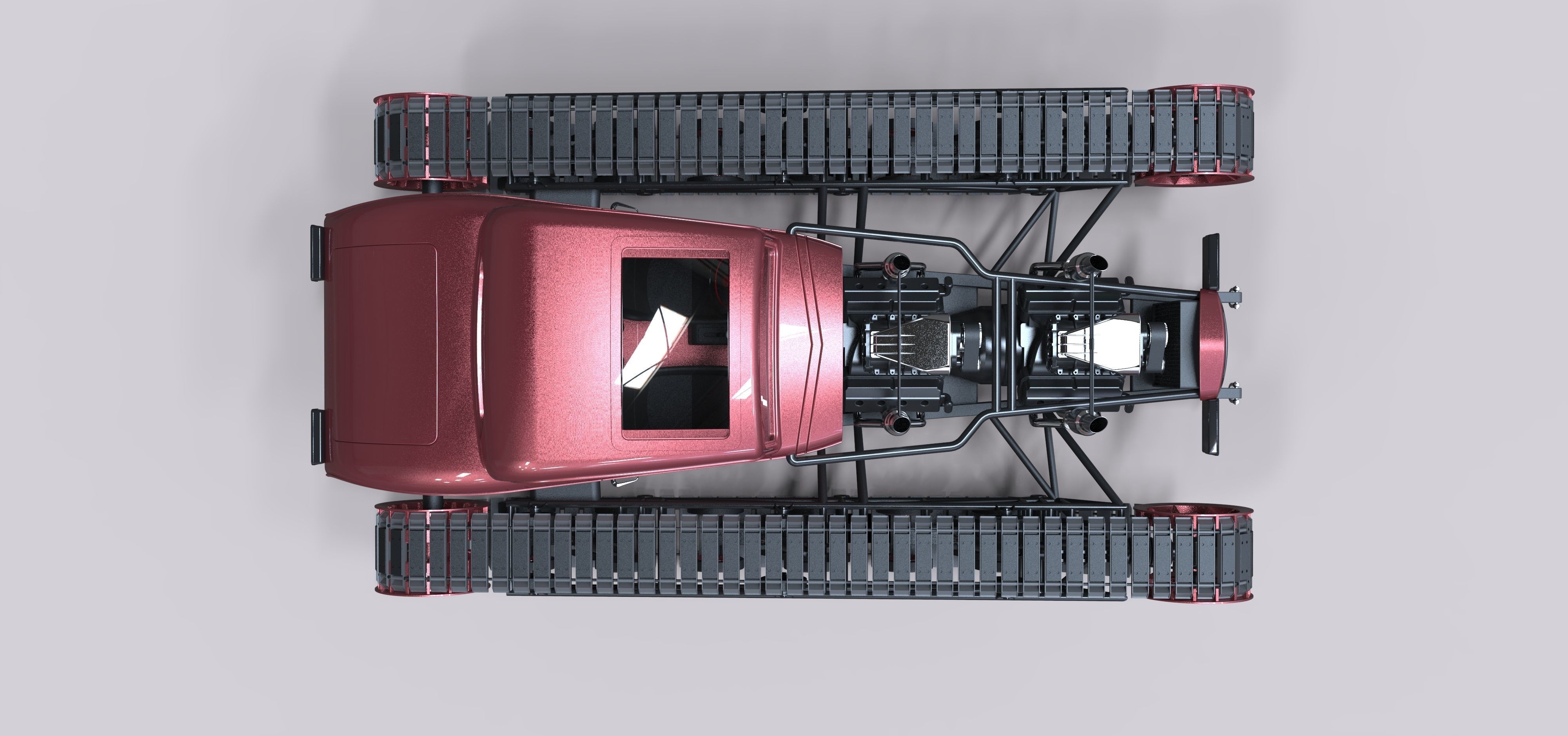 Tracked Hot rod 3D model_9