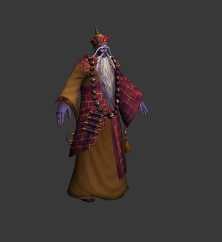 Buddhist monk Low-poly 3D model