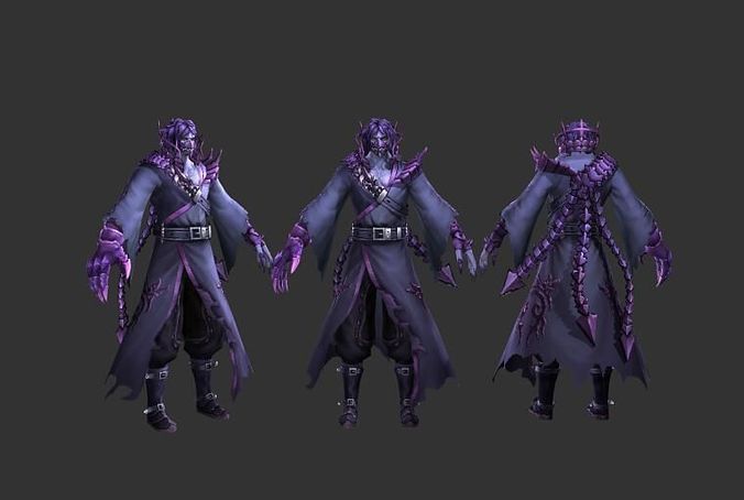 Weirdo character armor Low-poly 3D model