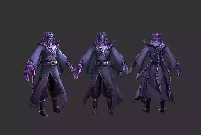 Weirdo character armor Low-poly 3D model