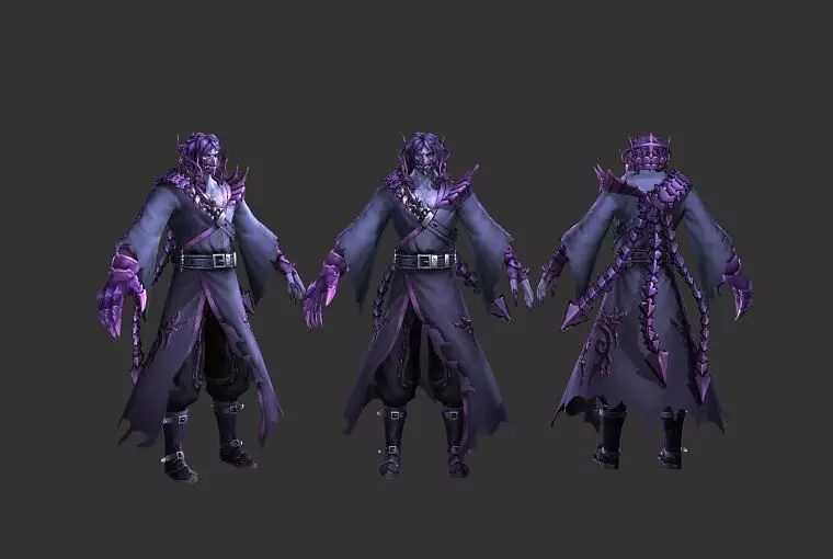 Weirdo character armor Low-poly 3D model