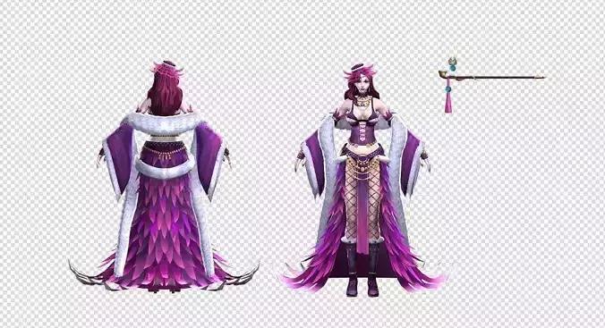Female art   Beautiful Western women Low-poly 3D model