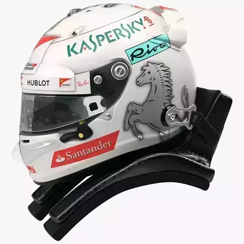 Sebastian Vettel 2017 style Racing helmet 3D model