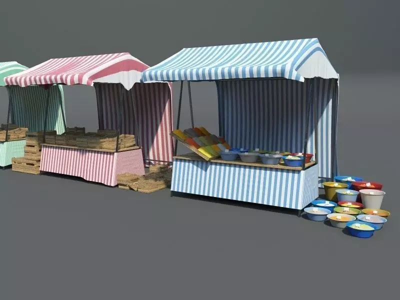 Market Stall 3D model_0