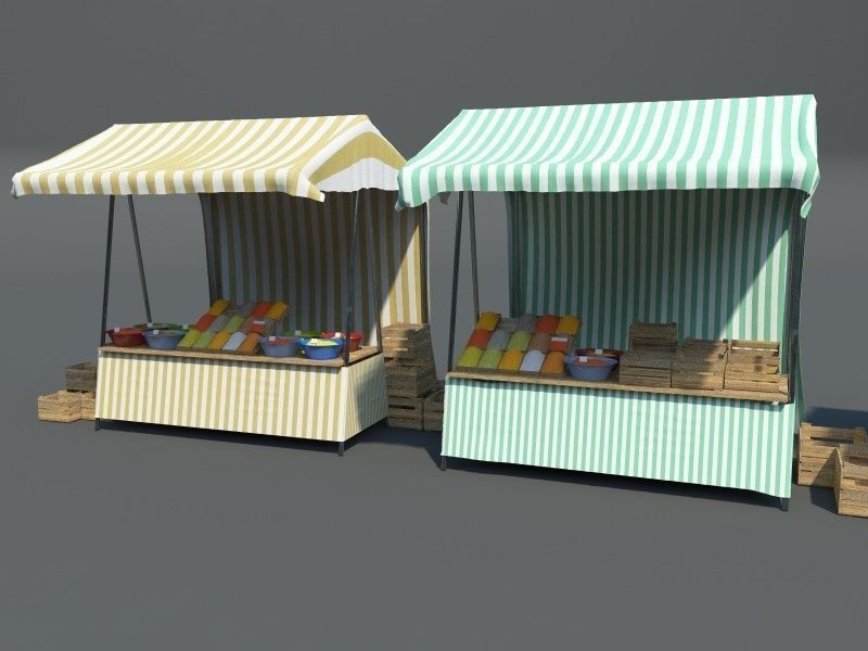 Market Stall 3D model_1