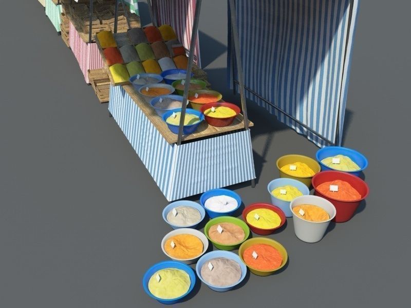 Market Stall 3D model_4
