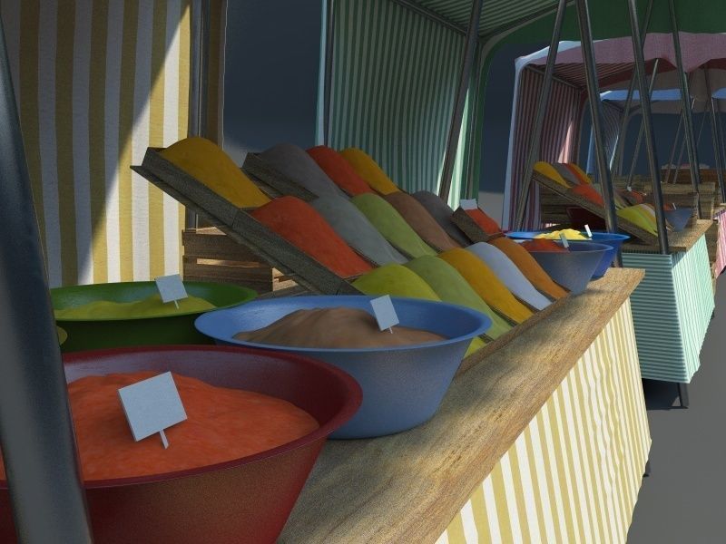 Market Stall 3D model_5