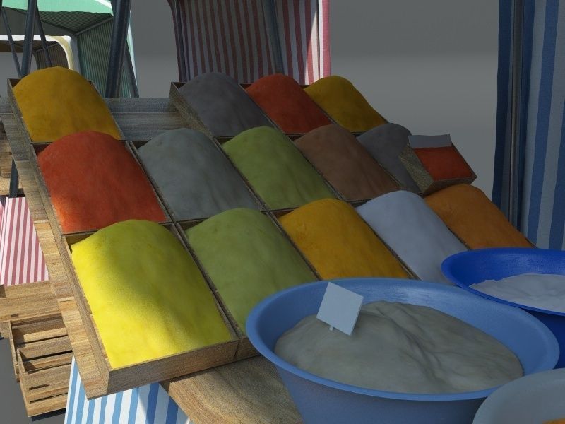 Market Stall 3D model_3