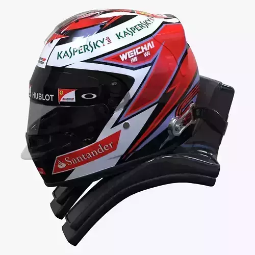 Kimi Raikkonen 2015 Style Racing helmet 3D model