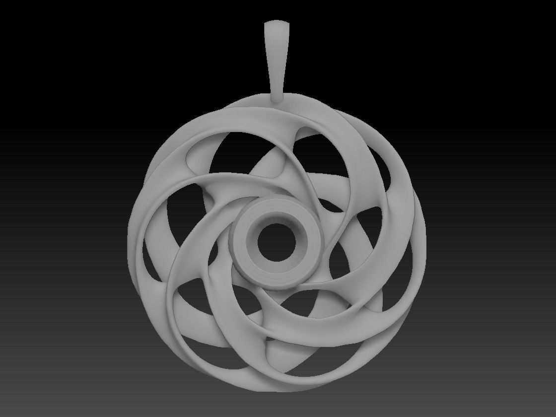 Torus pendant 3D print model_3
