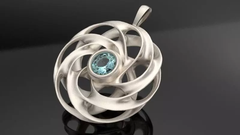 Torus pendant 3D print model_0