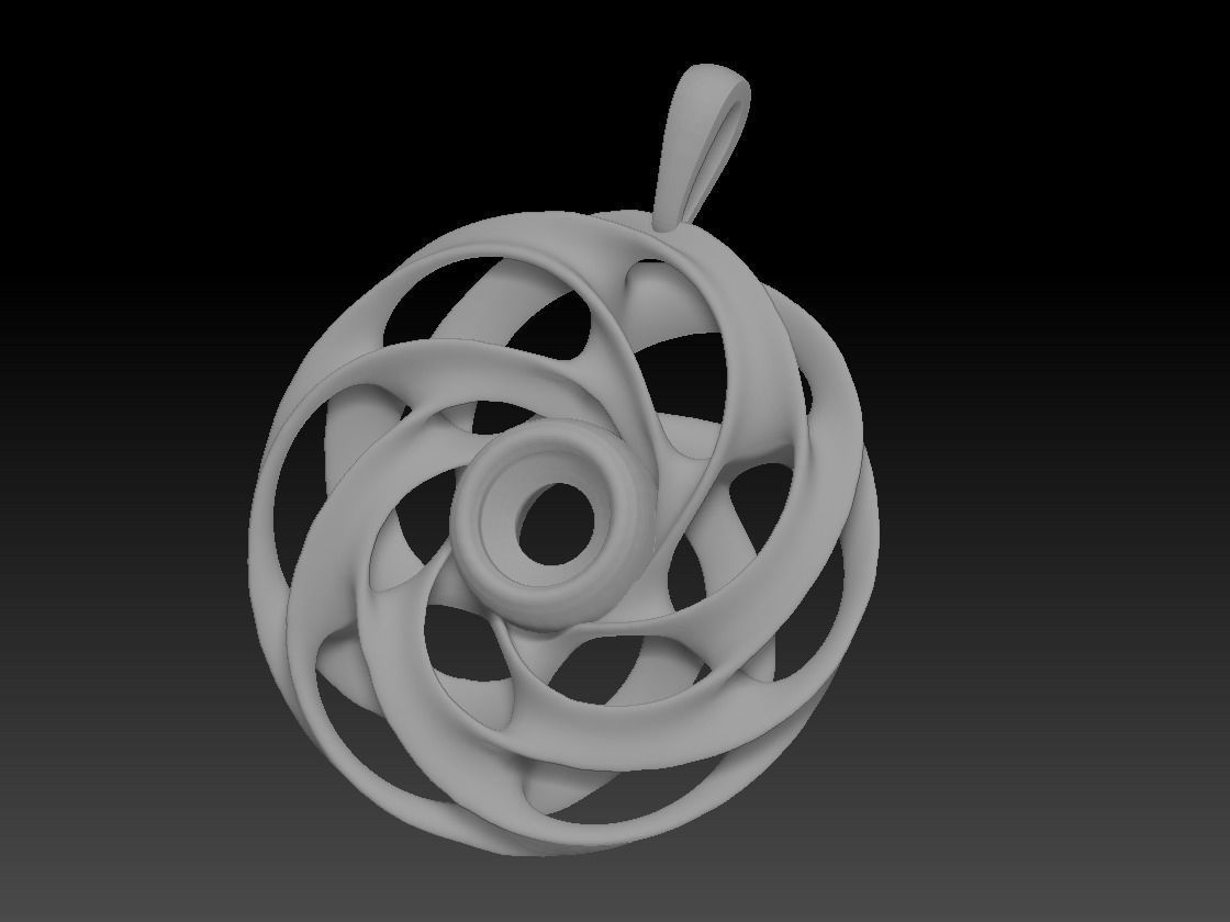 Torus pendant 3D print model_1