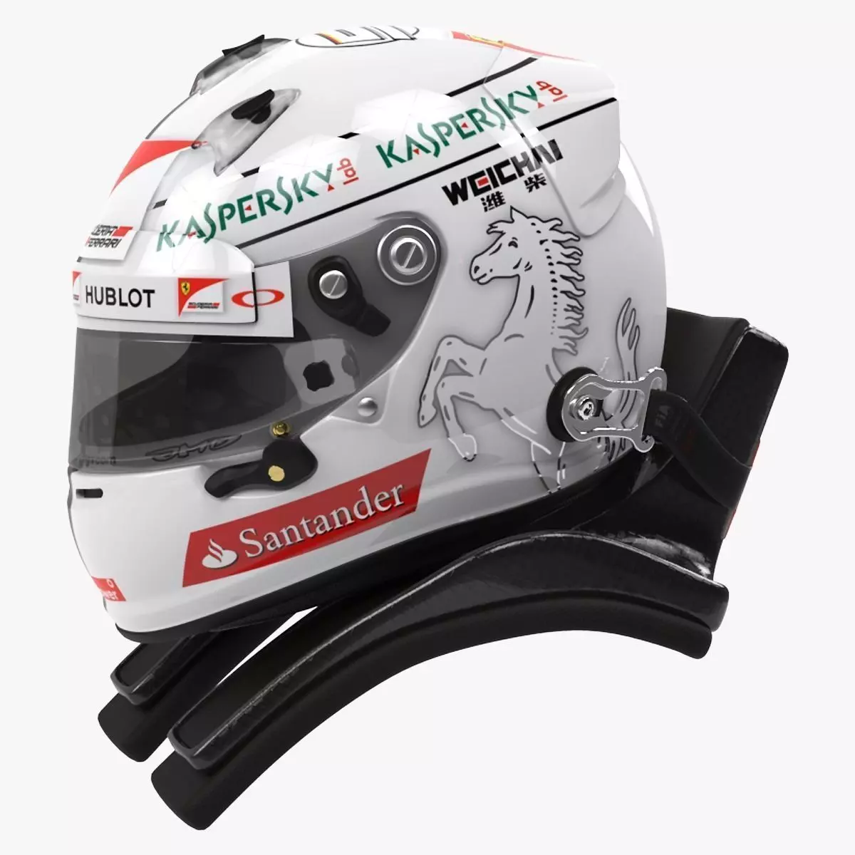 Sebastian Vettel 2015 style Racing helmet 3D model_0