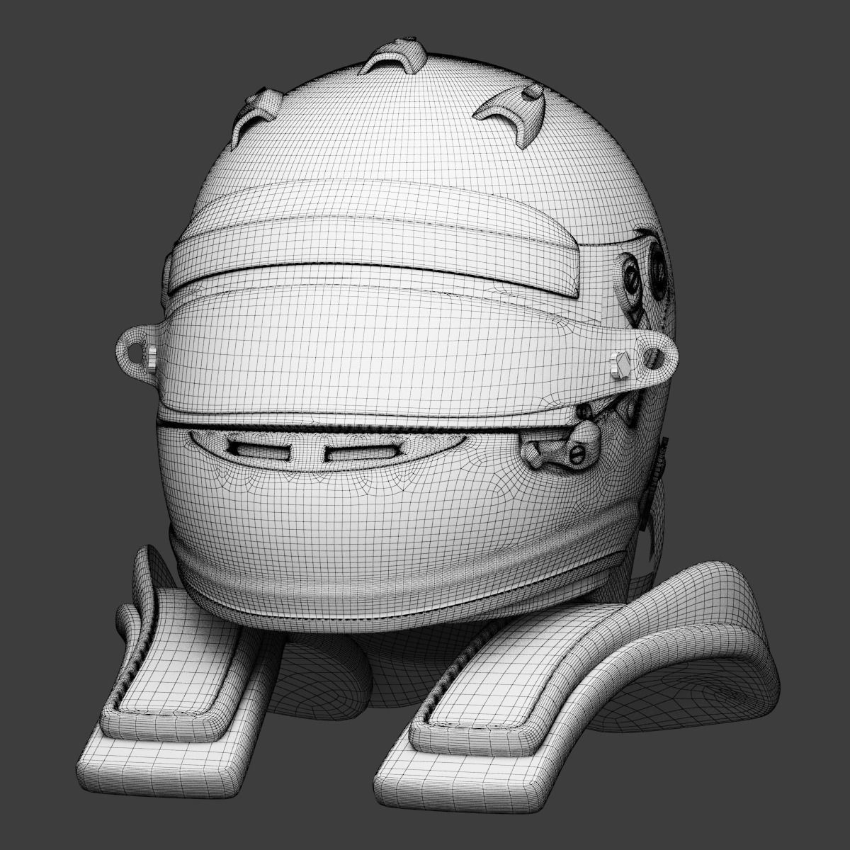 Sebastian Vettel 2015 style Racing helmet 3D model_10