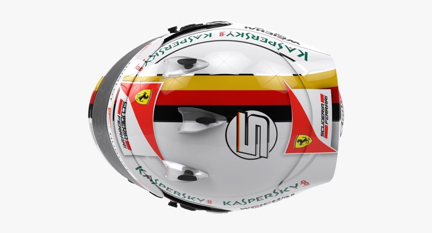 Sebastian Vettel 2015 style Racing helmet 3D model_6